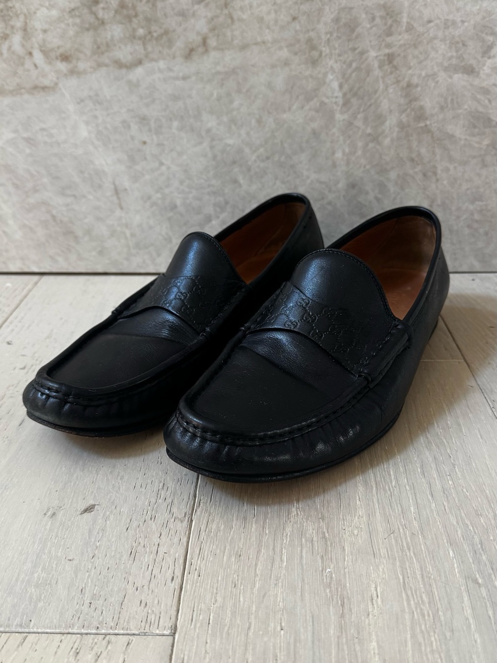 Men’s Gucci Black Leather Penny Loafers